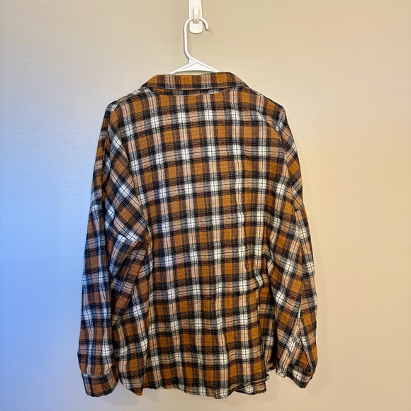 Blooming Jelly Brown Black and White Plaid Flannel Shirt - Picture 5 of 5